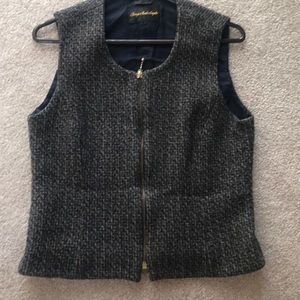 Tweed lined zippered vest